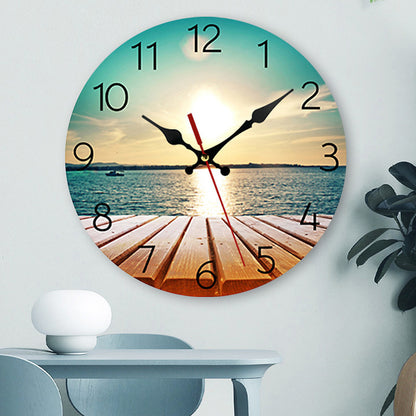 Wooden Beach Home Decor Wall Clock