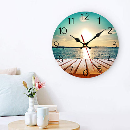 Wooden Beach Home Decor Wall Clock