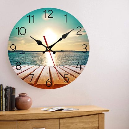 Wooden Beach Home Decor Wall Clock