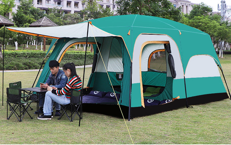 10-Person Large Family Outdoor Dome Camping Tent with Porch