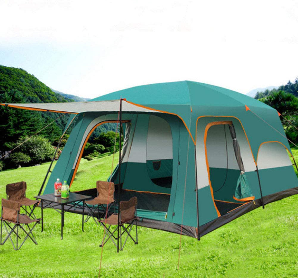 10-Person Large Family Outdoor Dome Camping Tent with Porch