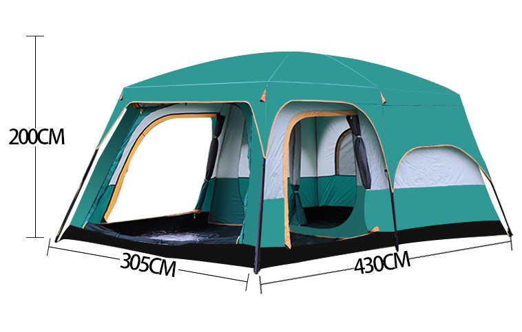 10-Person Large Family Outdoor Dome Camping Tent with Porch