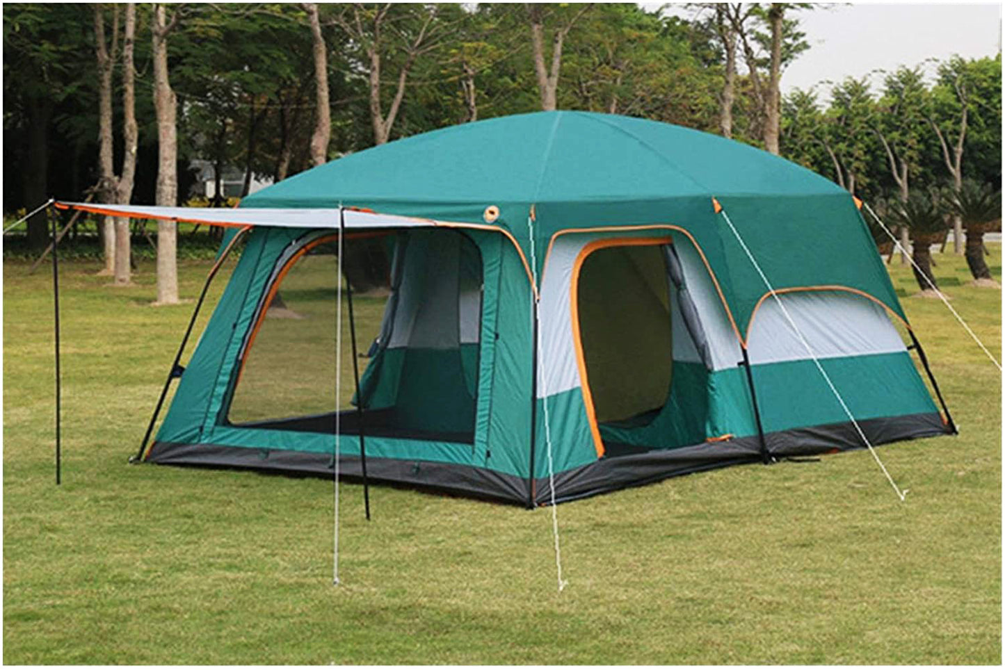 10-Person Large Family Outdoor Dome Camping Tent with Porch