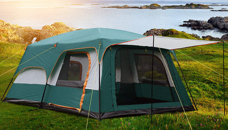 10-Person Large Family Outdoor Dome Camping Tent with Porch