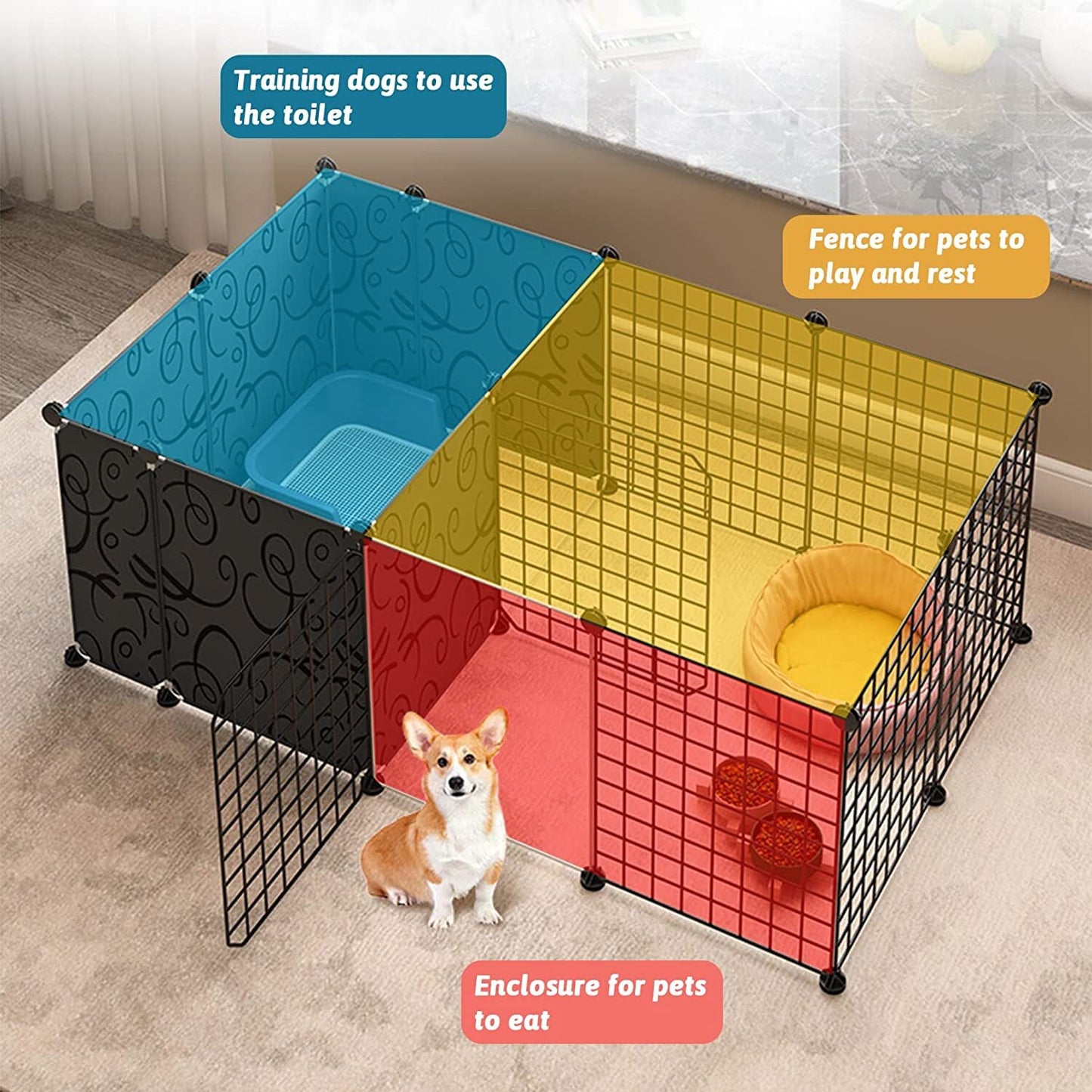 Pet Playpen Dog Kennel Enclosure Crate Cage Exercise Play Pen 127cm