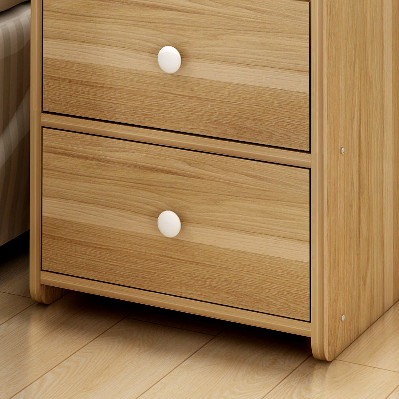 Parklane Tall Bedside Table with Chest of Drawers and Shelf (Oak)