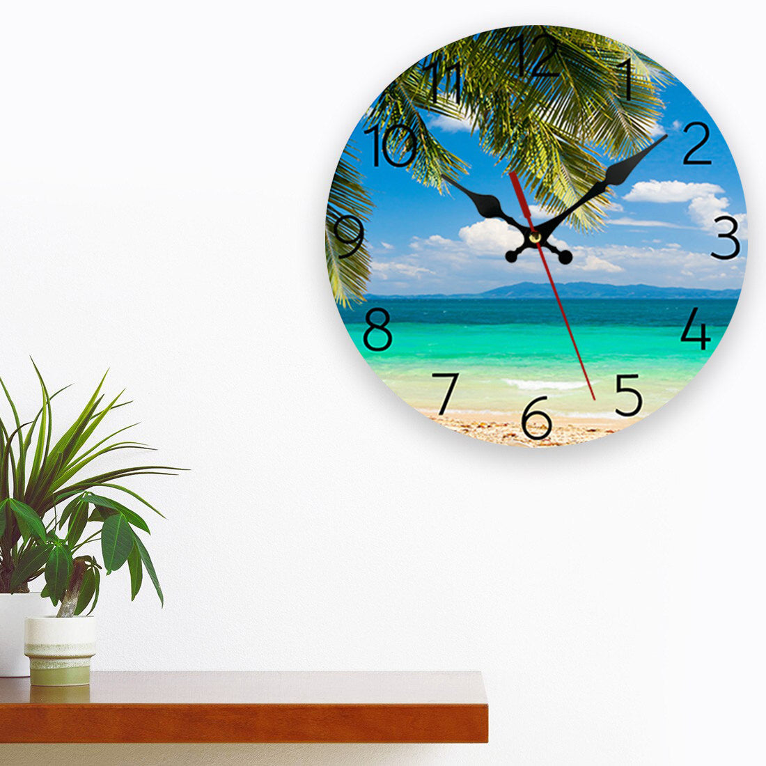 Wooden Costal Beach Home Decor Wall Clock