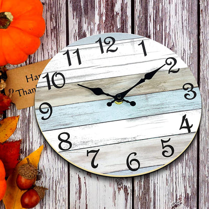 Wooden Rustic Retro Style Home Decor Wall Clock