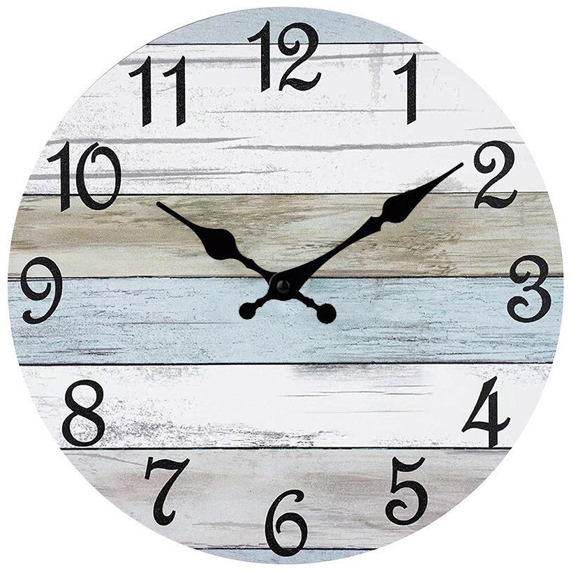 Wooden Rustic Retro Style Home Decor Wall Clock