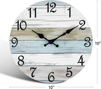 Wooden Rustic Retro Style Home Decor Wall Clock