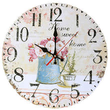 Wooden 30cm Vintage Sweet Home Decor Wall Clock