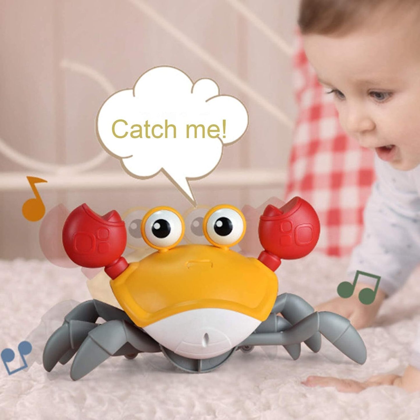 Crawling Crab Interactive Learning Development Rechargeable Toy with Music and Lights