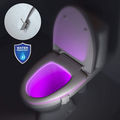 16-Colour Night Light Motion Sensor LED Toilet Bowl Bathroom Lamp