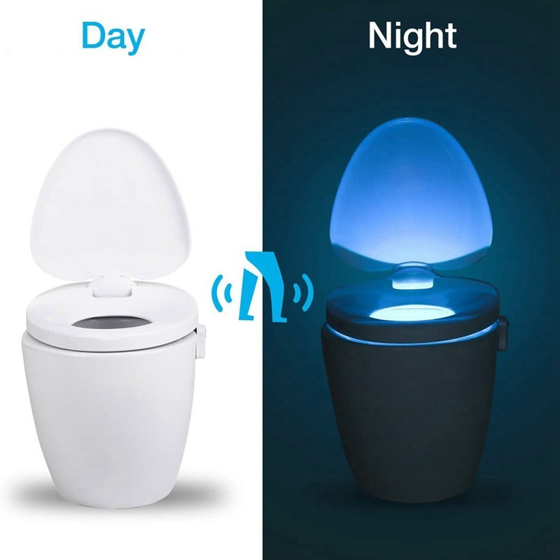 16-Colour Night Light Motion Sensor LED Toilet Bowl Bathroom Lamp