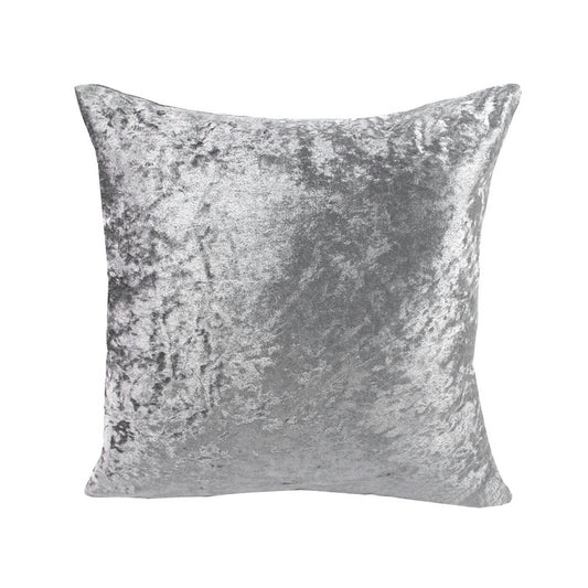 Luxe Velvet Soft Plush Cushion Throw Pillow (Silver)