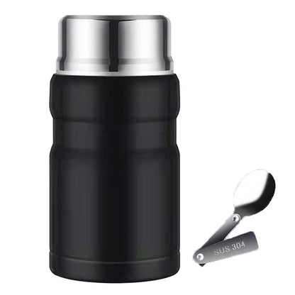 750mL Stainless Steel Vacuum Insulated Food Jar with Folding Spoon