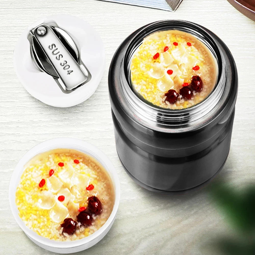 750mL Stainless Steel Vacuum Insulated Food Jar with Folding Spoon