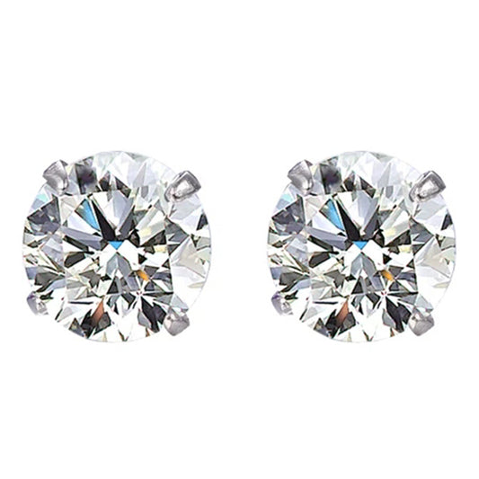 S925 Sterling Silver 1 Carat CZ Diamond Stud Earrings