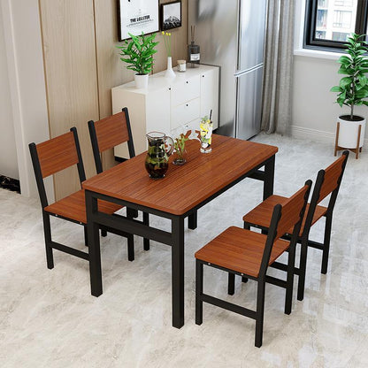 Bliss Wood & Steel Dining Table (Oak & Black)