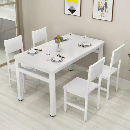 Bliss Wood & Steel Dining Table (White)