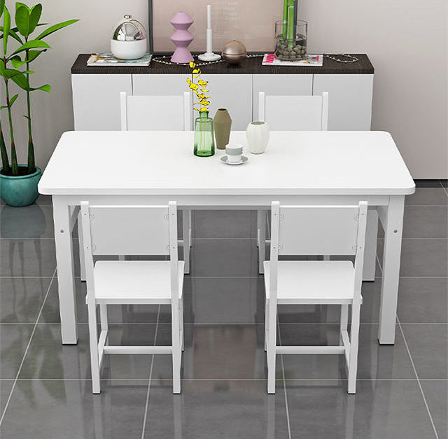 Bliss Wood & Steel Dining Table (White)
