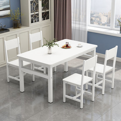 Bliss Wood & Steel Dining Table (White)