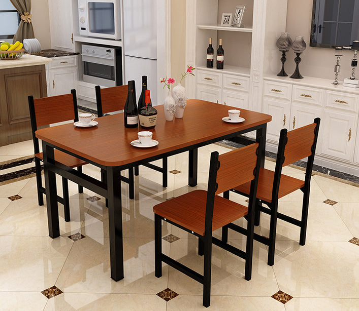Bliss Large Wood & Steel Dining Table (Oak & Black)