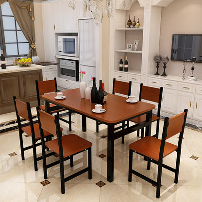 Bliss Large Wood & Steel Dining Table (Oak & Black)