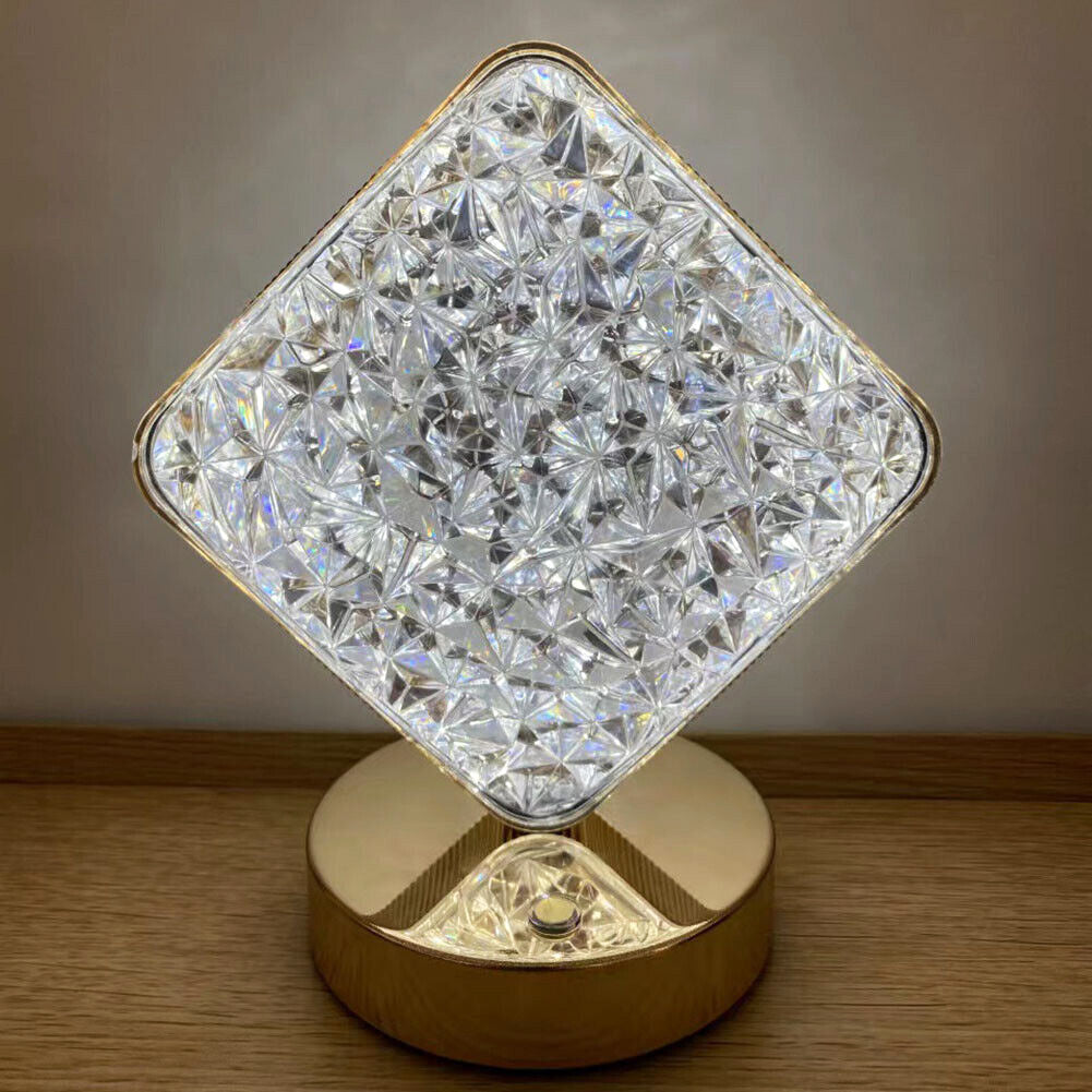 Luxury Crystal Diamond Lamp LED Cordless Night Light