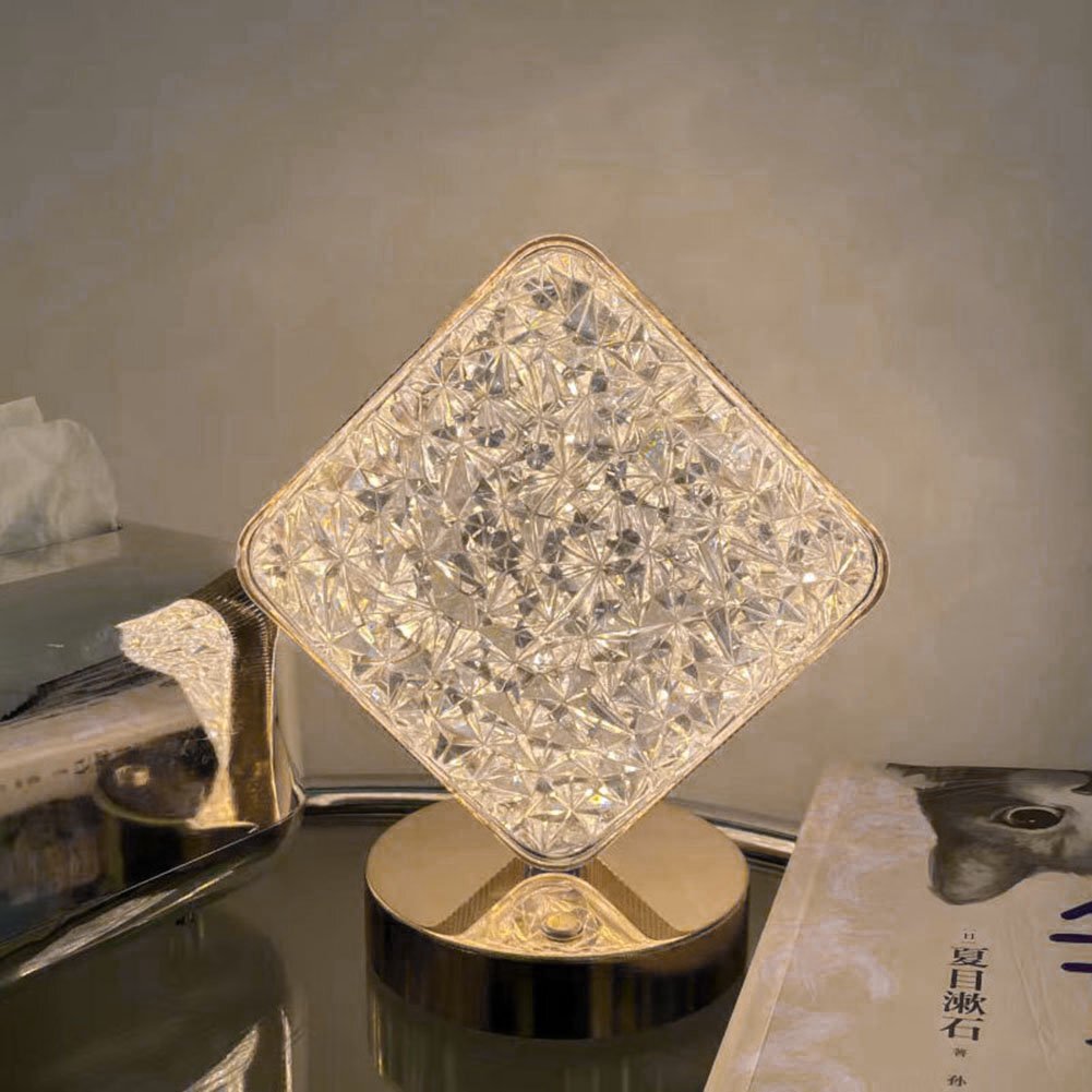 Luxury Crystal Diamond Lamp LED Cordless Night Light