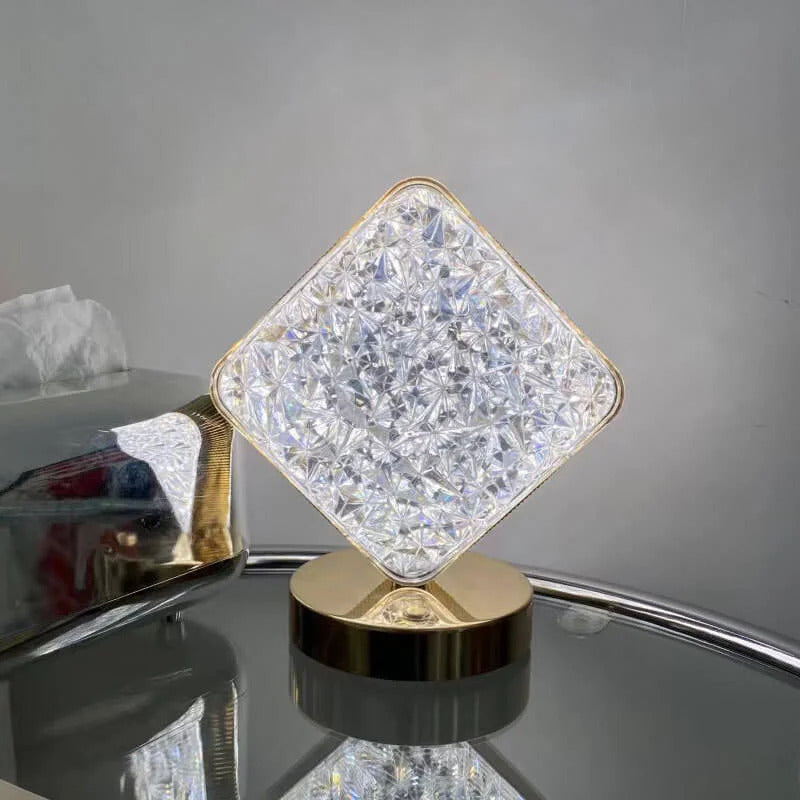 Luxury Crystal Diamond Lamp LED Cordless Night Light