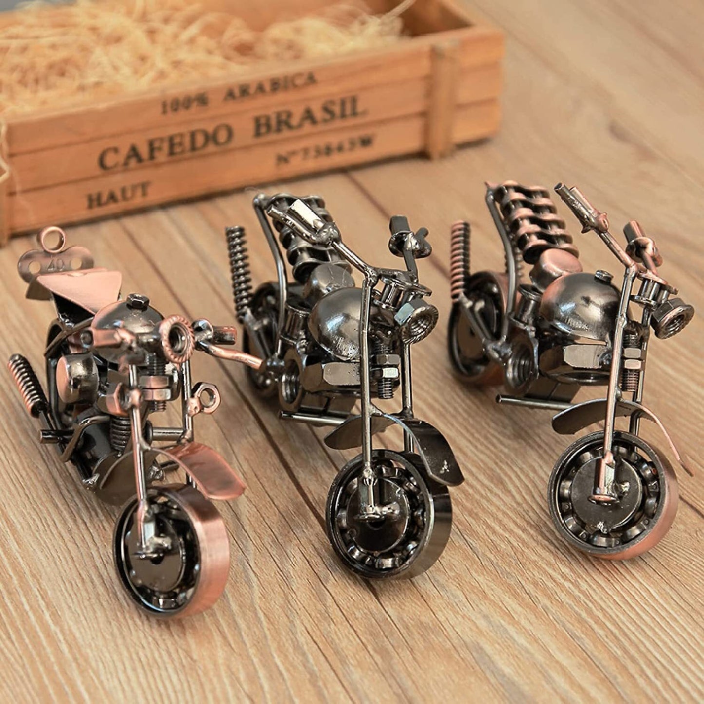 Harley Motorcycle Figurine Metal Motorbike Model