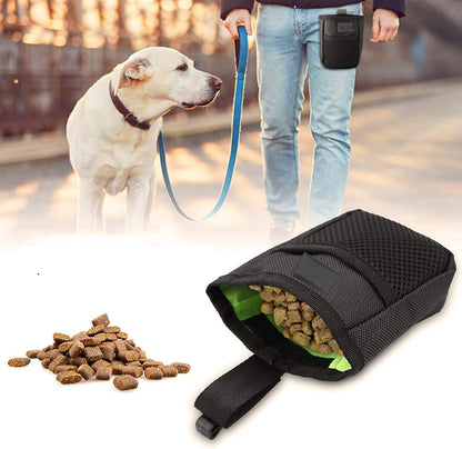 Portable Dog Training Pet Reward Treat Pouch Waist Snack Bag