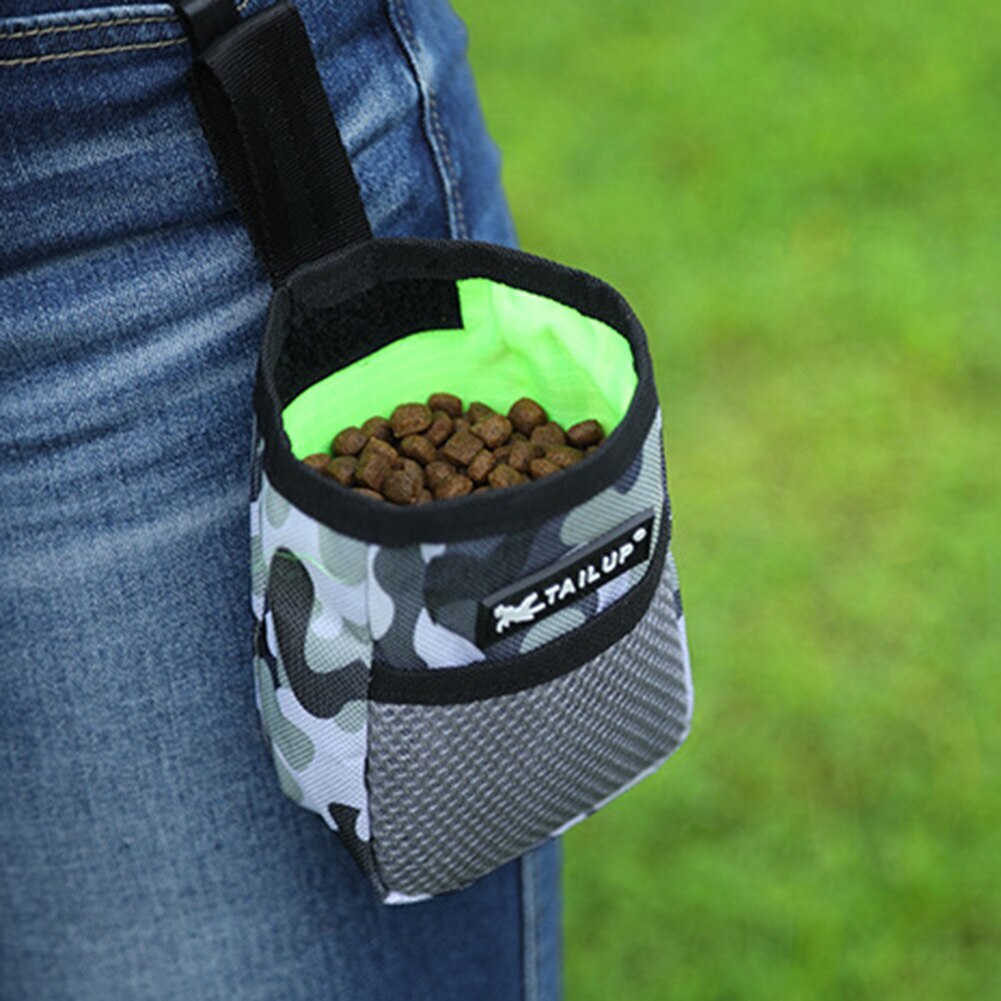 Portable Dog Training Pet Reward Treat Pouch Waist Snack Bag