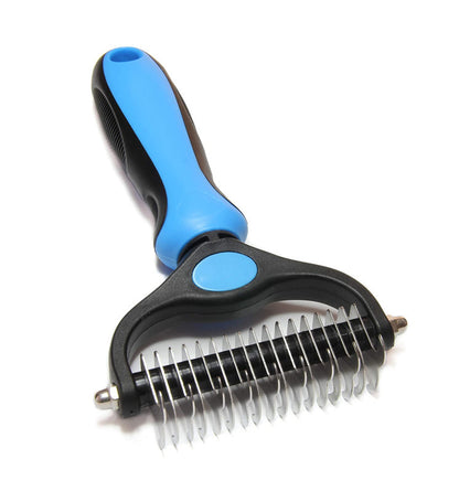 Pet Cat Dog Grooming Tool Set Detangling Brush Dematting Rake & Comb