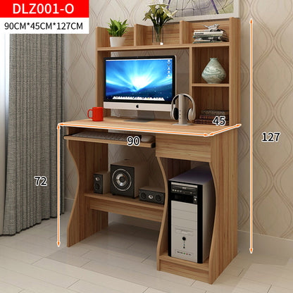 Elite Computer Desk Table with Shelf & Drawer Office Furniture (Natural Oak)