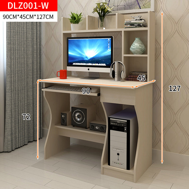 Elite Computer Desk Table with Shelf & Drawer Office Furniture (White Oak)