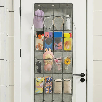 24-Pocket Hanging Over-the-Door Shoe Organizer Storage Bag