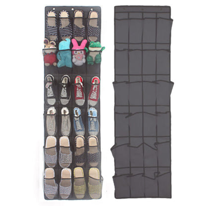 24-Pocket Hanging Over-the-Door Shoe Organizer Storage Bag