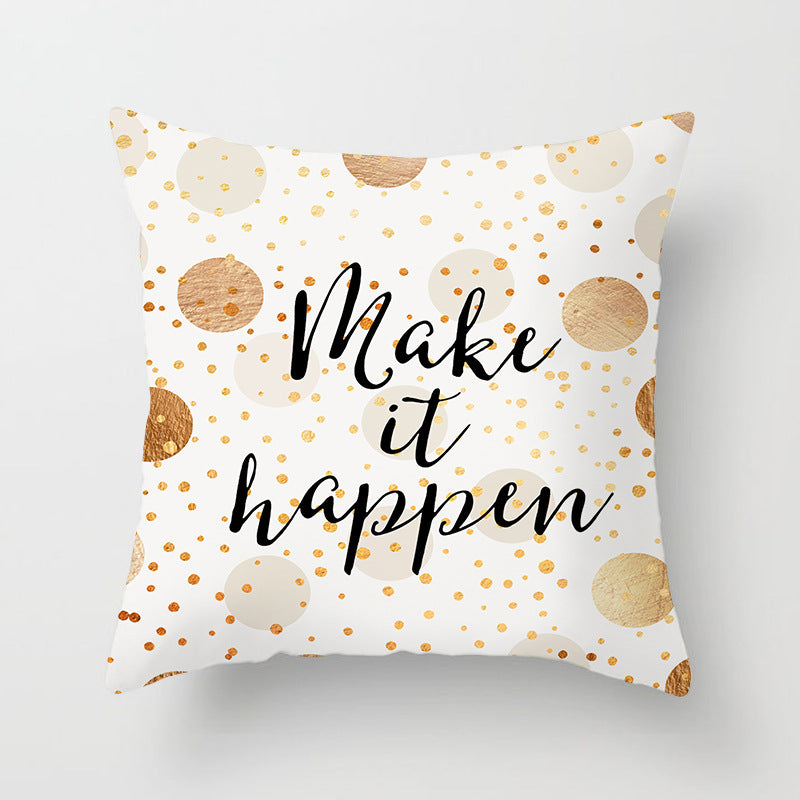 Deluxe Make It Happen Cushion Decorative Pillowcase Throw Pillow Cover