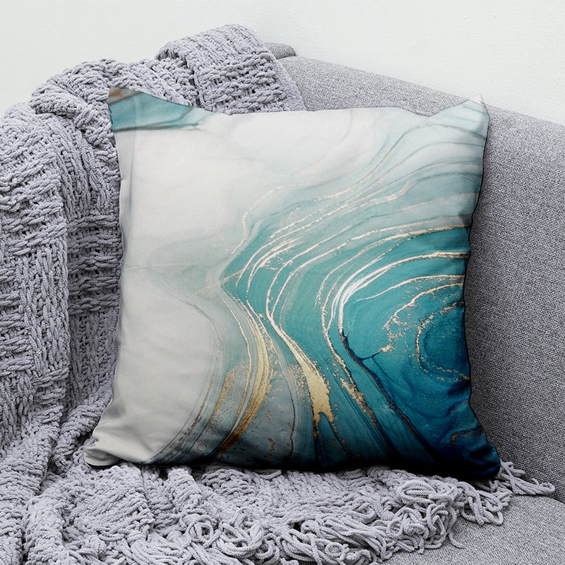 Deluxe Aqua Cushion Decorative Pillowcase Throw Pillow Cover