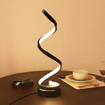 Minimalist Modern Spiral Designer LED Table Lamp Decor Lighting Night Light