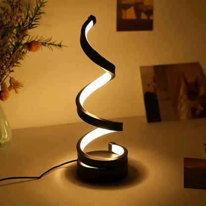 Minimalist Modern Spiral Designer LED Table Lamp Decor Lighting Night Light