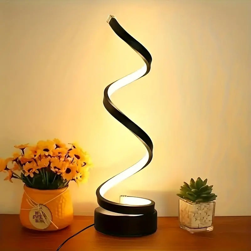 Minimalist Modern Spiral Designer LED Table Lamp Decor Lighting Night Light