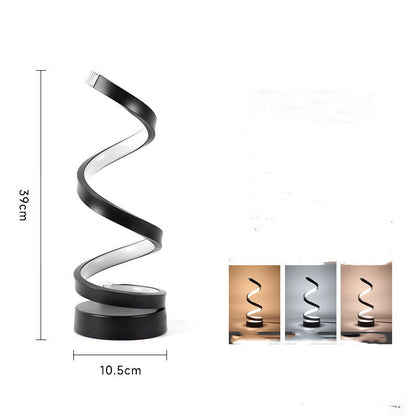 Minimalist Modern Spiral Designer LED Table Lamp Decor Lighting Night Light