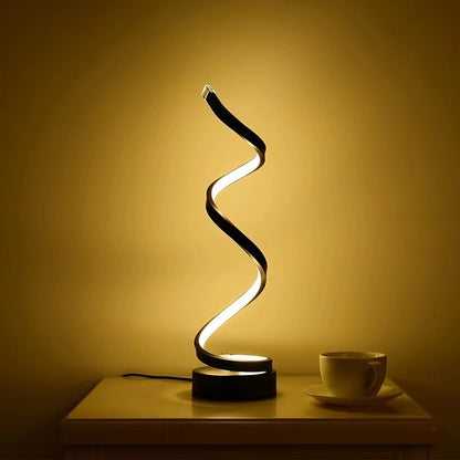 Minimalist Modern Spiral Designer LED Table Lamp Decor Lighting Night Light