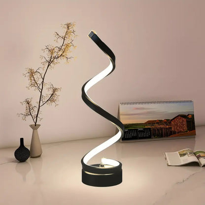 Minimalist Modern Spiral Designer LED Table Lamp Decor Lighting Night Light