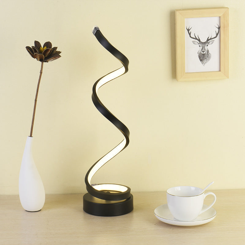 Minimalist Modern Spiral Designer LED Table Lamp Decor Lighting Night Light