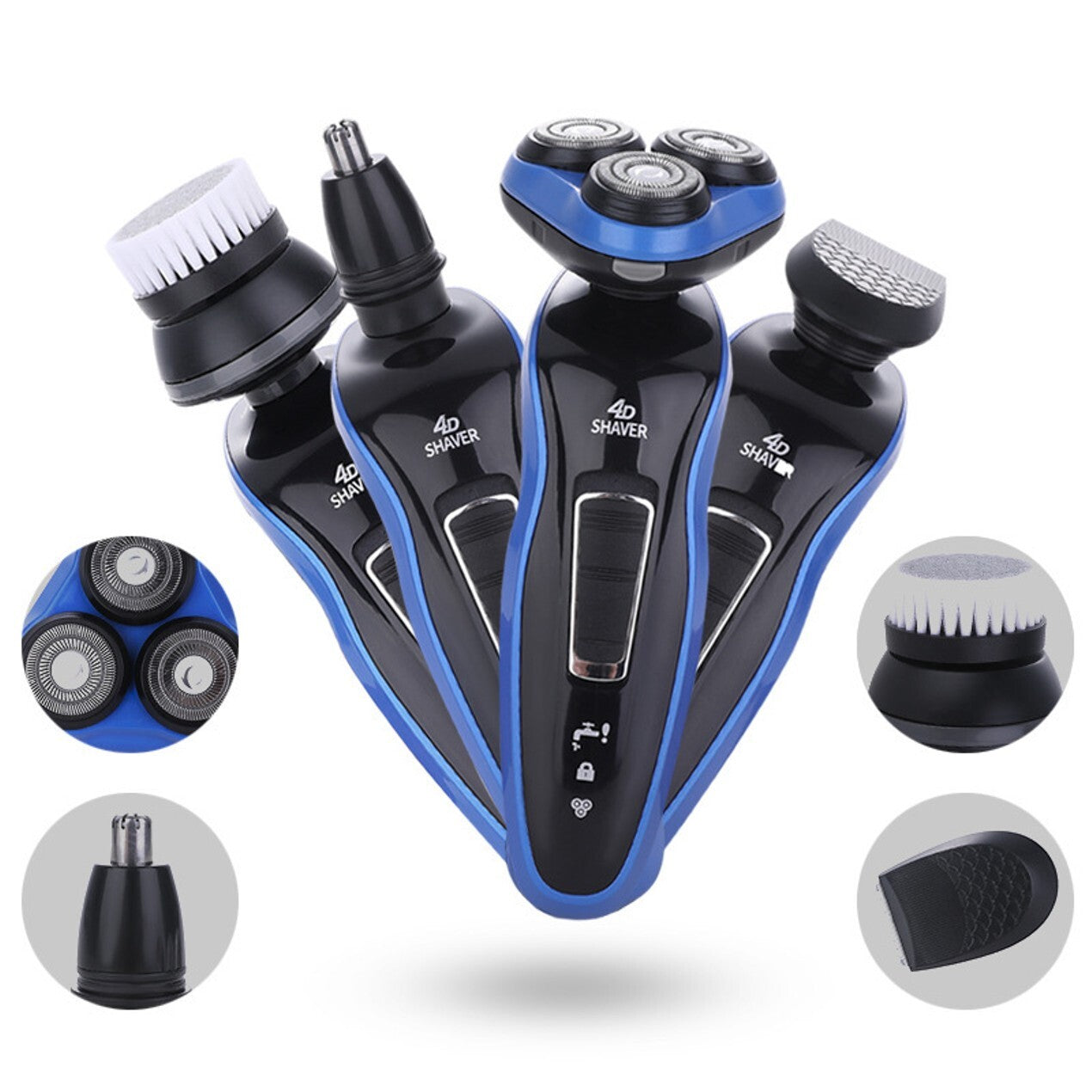 5 in 1 Kit 4D Rotating Rechargeable Electric Shaver Trimmer Set