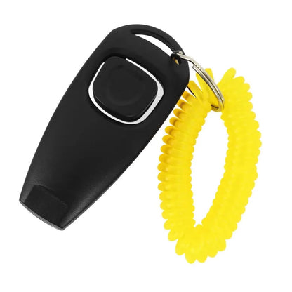 2 in 1 Dog Whistle & Clicker Pet Training Tool (Black)